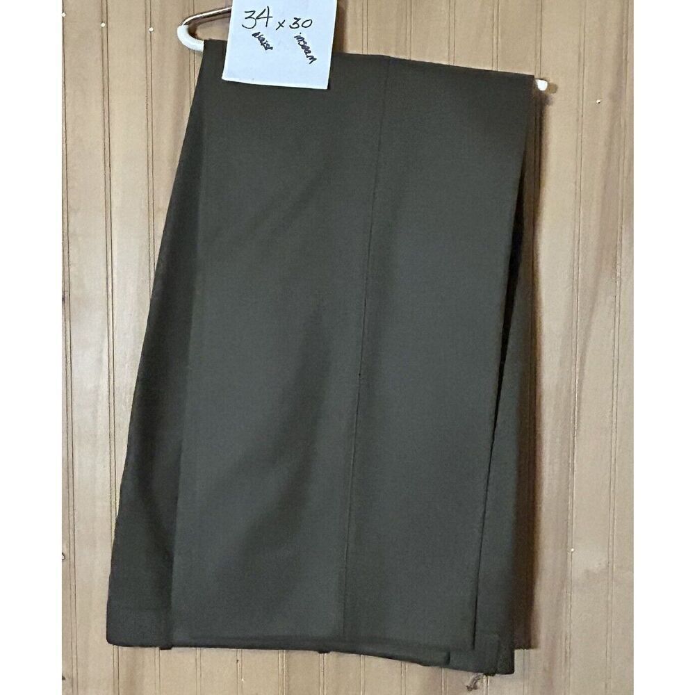 Monsieur by Givenchy Medium Brown Wool Dress Pleated Trousers 34 x 30